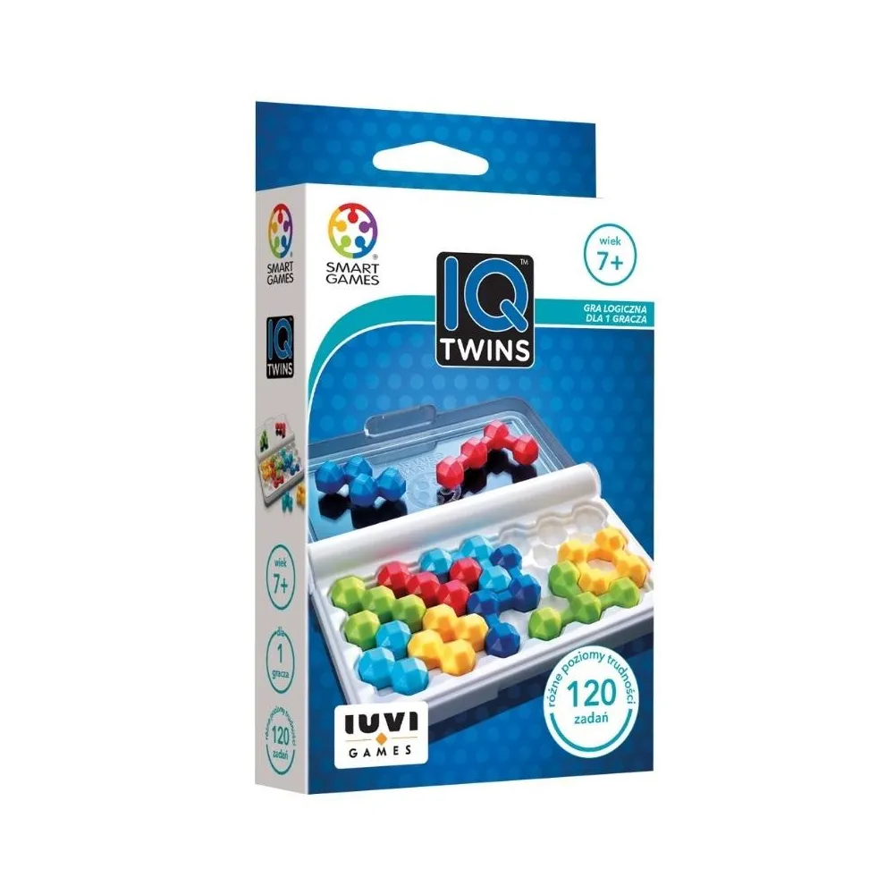 Smart Games IQ Twins PL IUVI Games – kolorowe elementy układanki na planszy