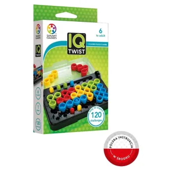 Smart Games IQ Twist w wersji angielskiej – kompaktowa plansza z kolorowymi elementami