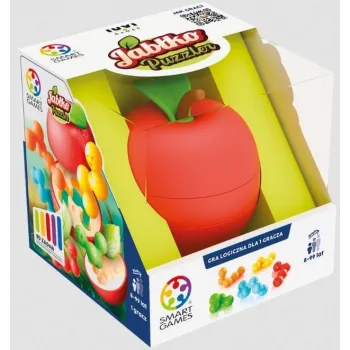 gra Smart Games Jabłko Puzzler z robaczkami i plastikowymi plasterkami jabłka