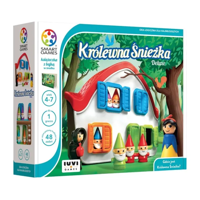 Smart Games Królewna Śnieżka prezentująca domek i figurki na planszy