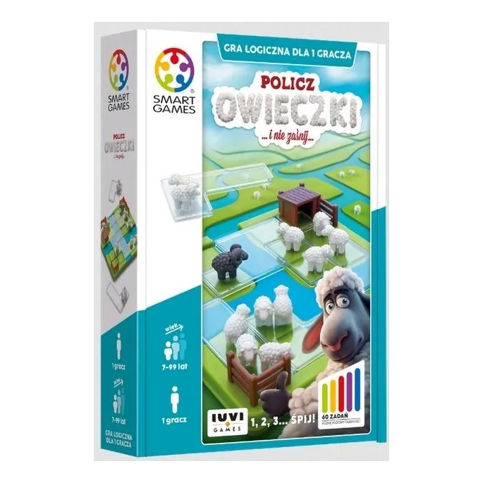 Gra planszowa Smart Games Owieczki z elementami owiec i planszą do układania