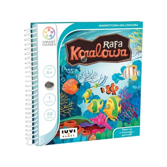 magnetyczna gra logiczna Rafa Koralowa z kolorowymi ilustracjami podwodnych zwierząt