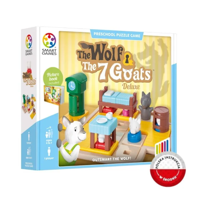 Smart Games The Wolf & The 7 Goats – plansza z figurkami koźlątek i wilka