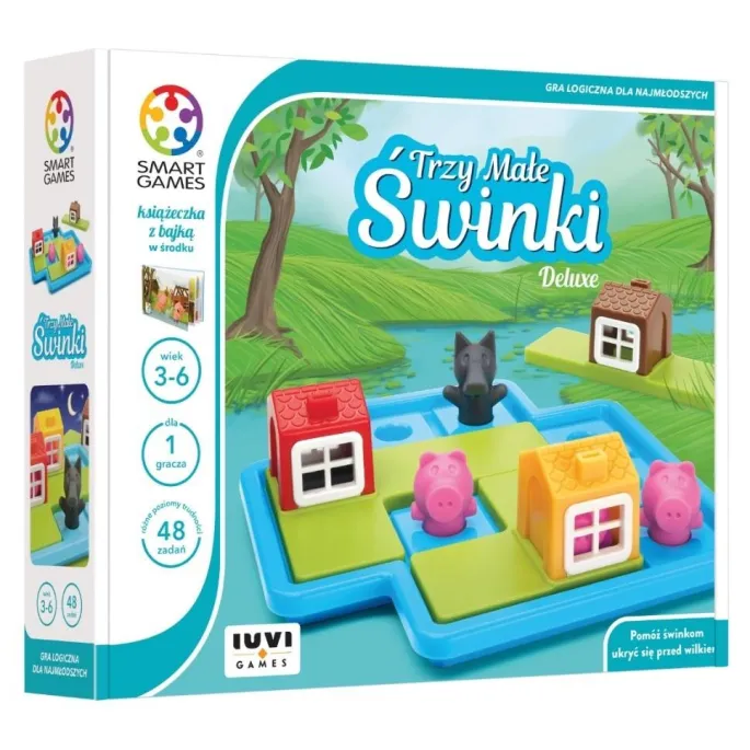 Zestaw Smart Games Trzy Małe Świnki z figurkami i planszą do gry