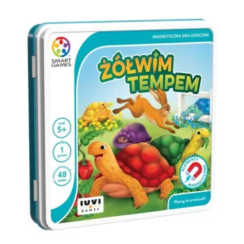 Smart Games Żółwim Tempem gra logiczna z żółwiami i zającem na magnetycznej planszy