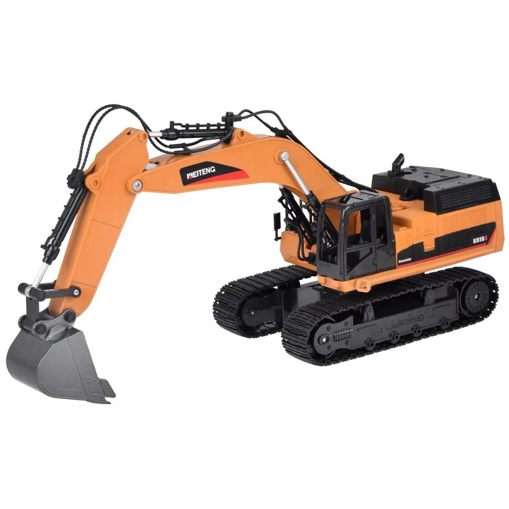 koparka rc z efektami świetlnymi led podczas pracy