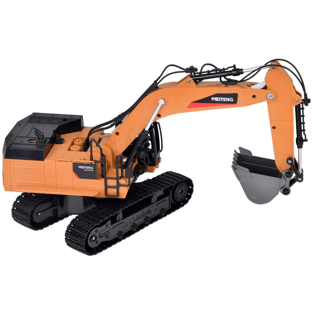 realistyczny efekt dymu podczas zabawy koparką rc