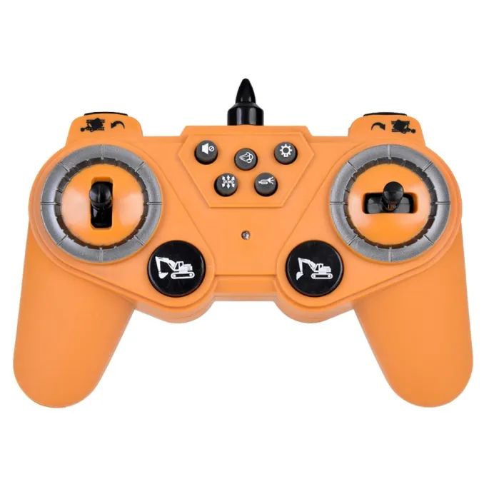 cały zestaw koparki na gąsienicach przygotowany do zabawy