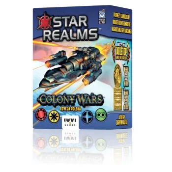 Star Realms: Colony Wars – opakowanie gry karcianej w kosmicznej scenerii