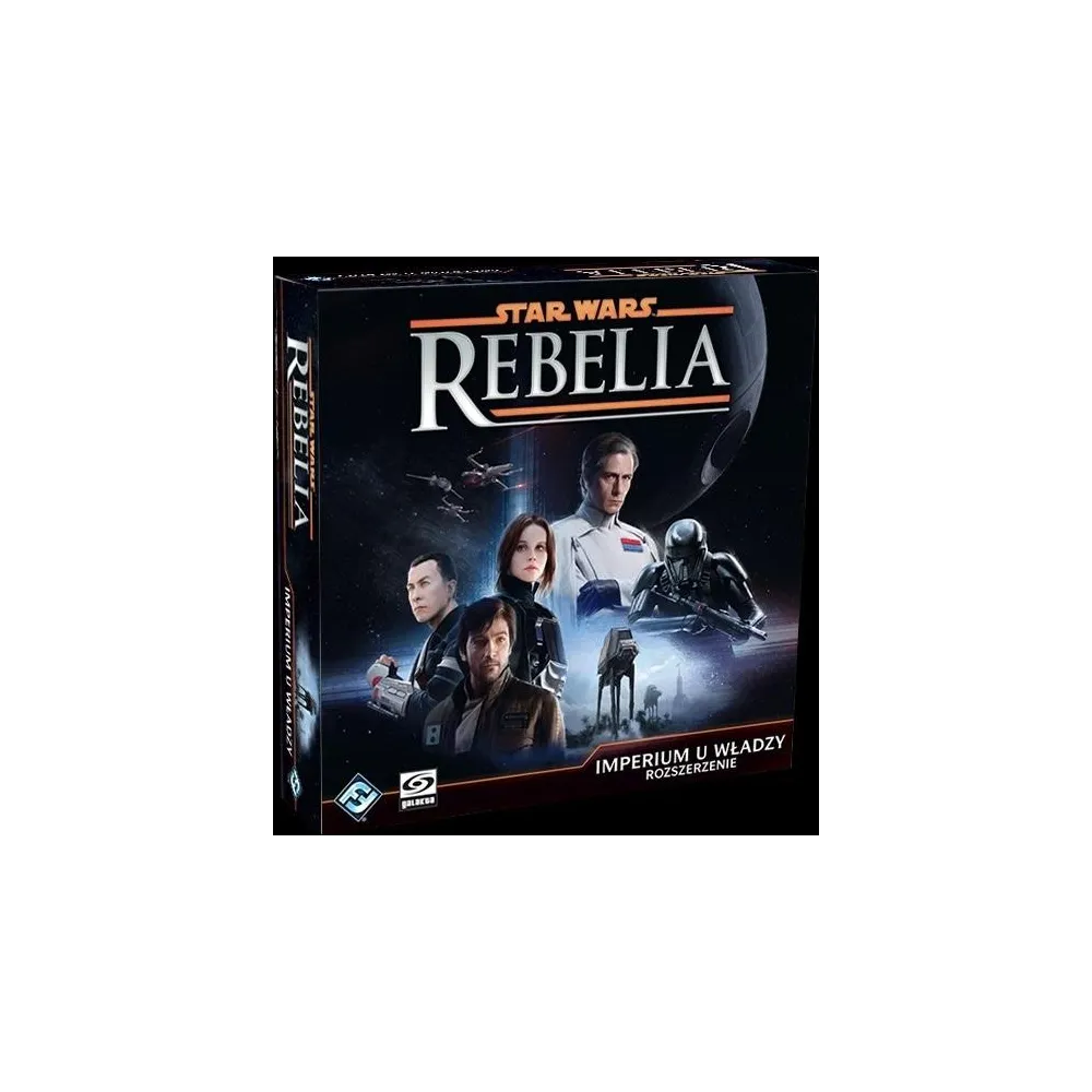 Pudełko rozszerzenia Star Wars Rebelia Imperium u władzy z elementami gry