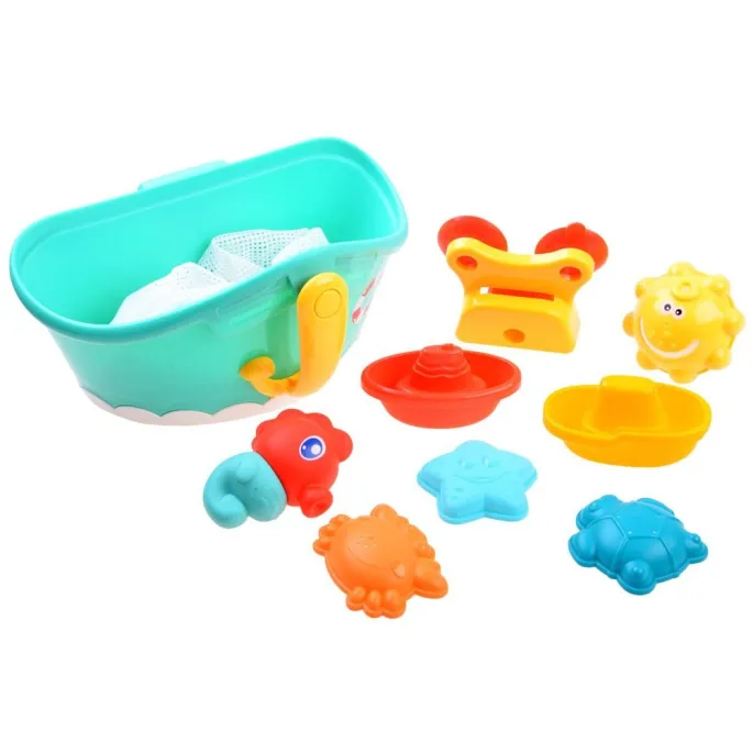 zestaw kolorowych zabawek do kąpieli z motywem morskich zwierząt