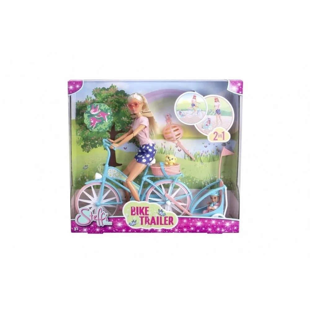 Lalka Steffi Wyprawa rowerowa z akcesoriami podczas zabawy