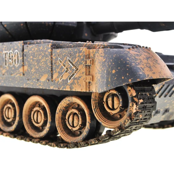 Zbliżenie na szczegółowe detale kadłuba czołgu T90 RC0373