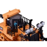 spychacz RC0600 ustawiony na pomarańczowym tle budowlanym