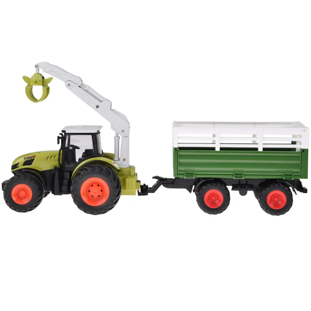 Zestaw traktor z przyczepą w dynamicznej scenerii