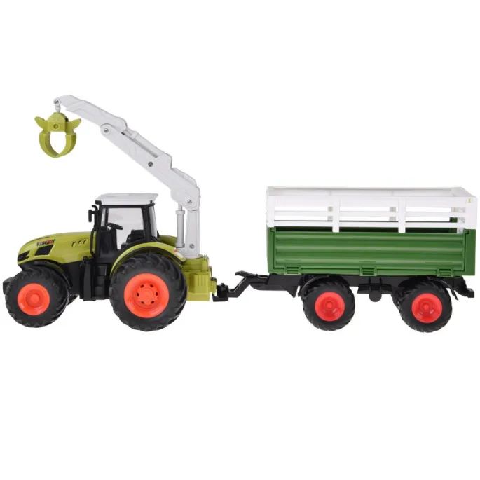 Zestaw traktor z przyczepą w dynamicznej scenerii