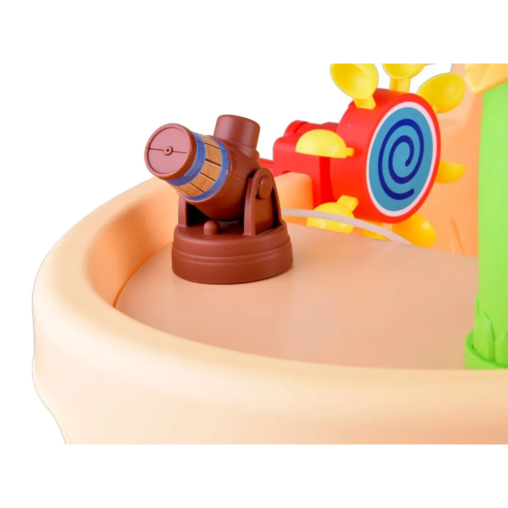 zestaw łódka pirata widok z boku z akcentami niebieskimi