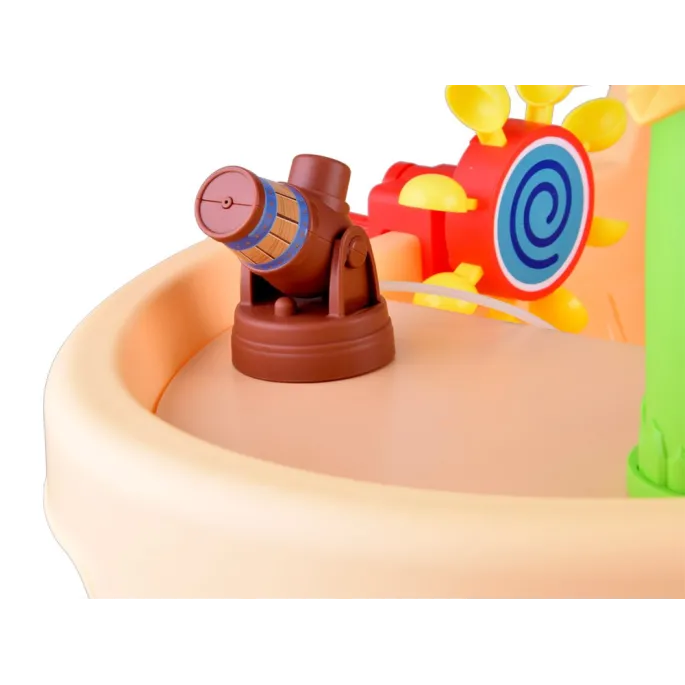 zestaw łódka pirata widok z boku z akcentami niebieskimi