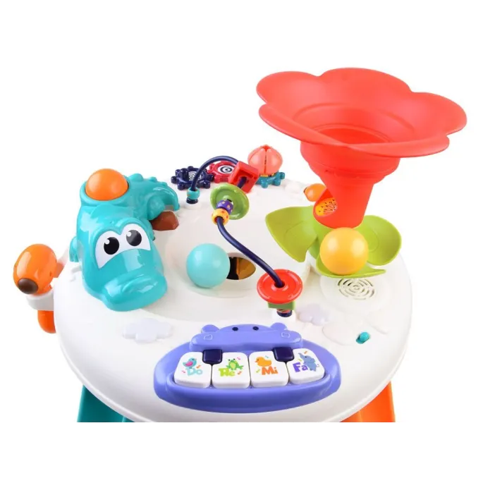 Szereg przycisków dźwiękowych na panelu muzycznym stolika