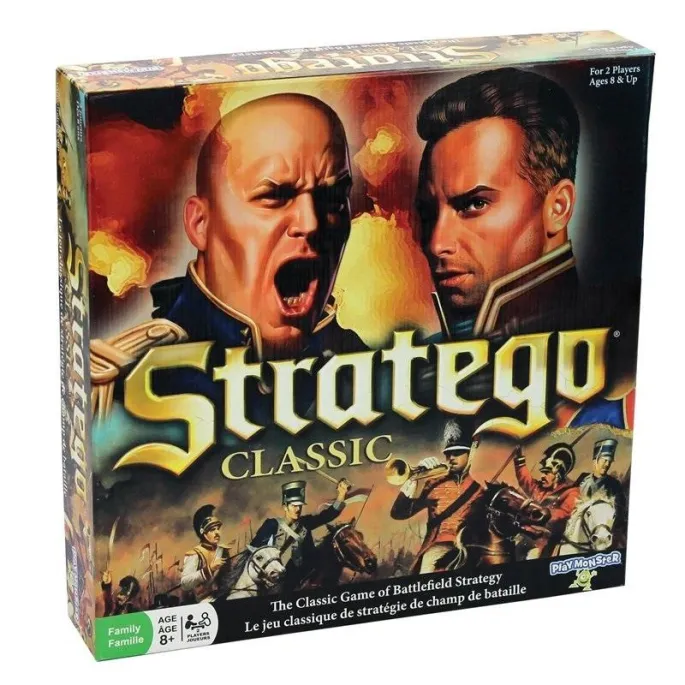 Pudełko gry Stratego Classic z widoczną planszą i elementami armii
