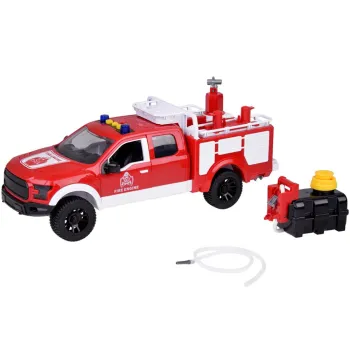 Straż pożarna Obrotowy wąż + pompa Dźwięk Światło + otwierane drzwi ZA5232