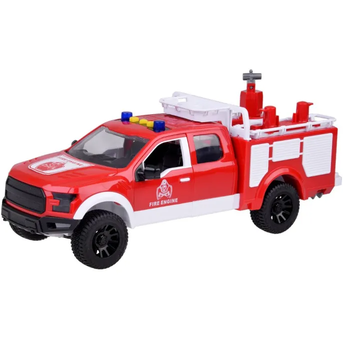 wóz strażacki ustawiony na półce jako element dekoracyjny