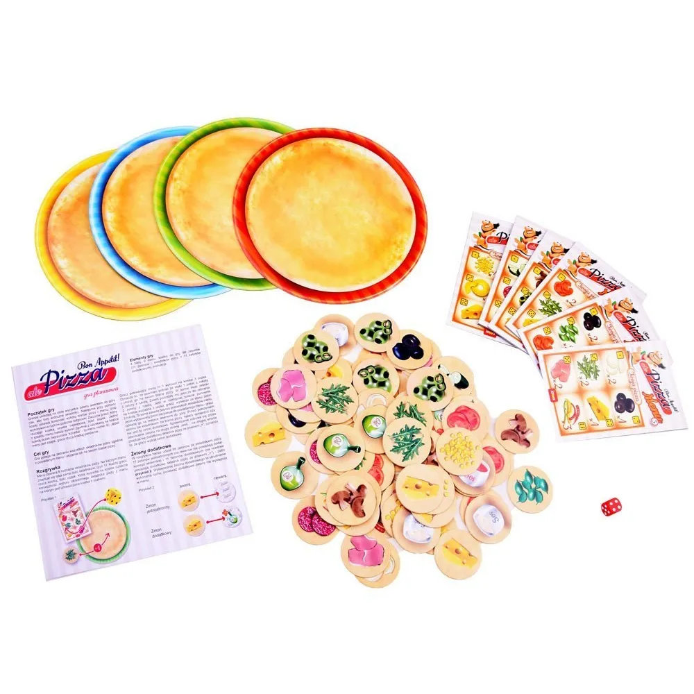 elementy zestawu gry planszowej Ale Pizza Jawa GR0363