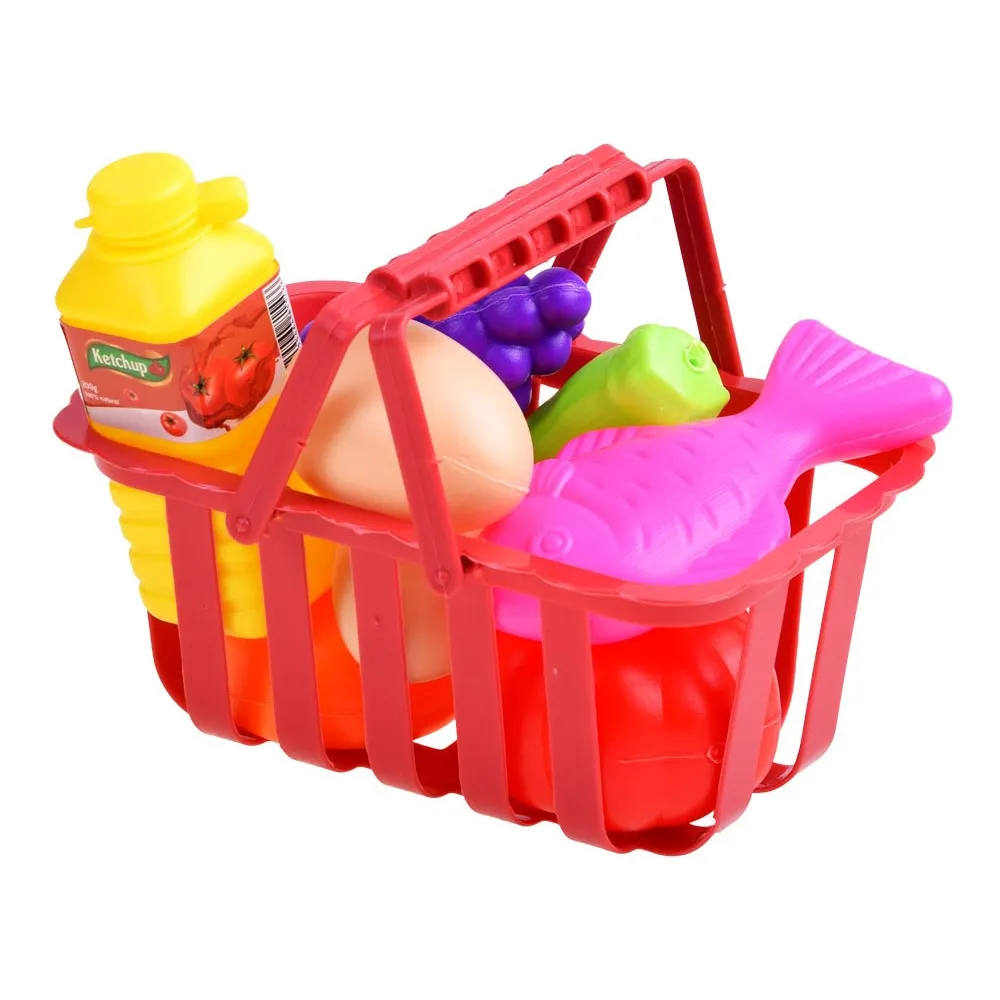 kolorowe akcesoria plastikowe supermarketu do zabawy dla dzieci
