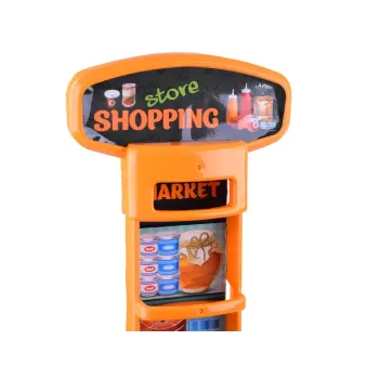 widok całości supermarketu do odgrywania zabawy w sklep