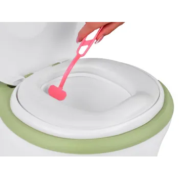 pełen zestaw śpiewającego nocnika z dołączoną szczotką do czyszczenia