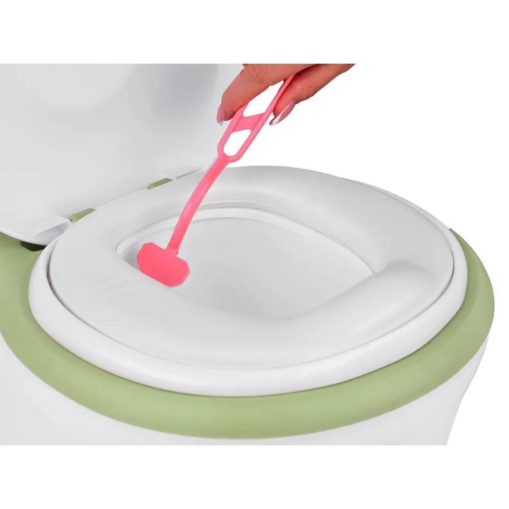 pełen zestaw śpiewającego nocnika z dołączoną szczotką do czyszczenia