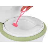 pełen zestaw śpiewającego nocnika z dołączoną szczotką do czyszczenia