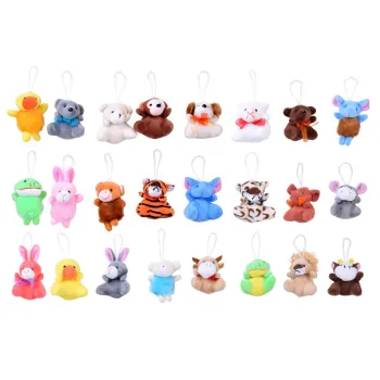 Świąteczny KALENDARZ ADWENTOWY - pluszowe zwierzatka zawieszki ZA5857