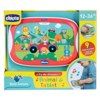 Tablet zwierzątka z kolorowymi przyciskami i obrazkami zwierząt