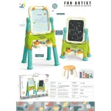 tablica 2w1 magnetyczno-kredowa dla dzieci z akcesoriami na stojaku