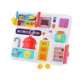 Zbliżenie na panel kuchenny z efektami świetlnymi i dźwiękowymi