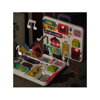 Panel z ilustracjami owoców i kółkiem do przesuwania