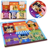 tablica sensoryczna manipulacyjna zamki z sześcioma drzwiczkami