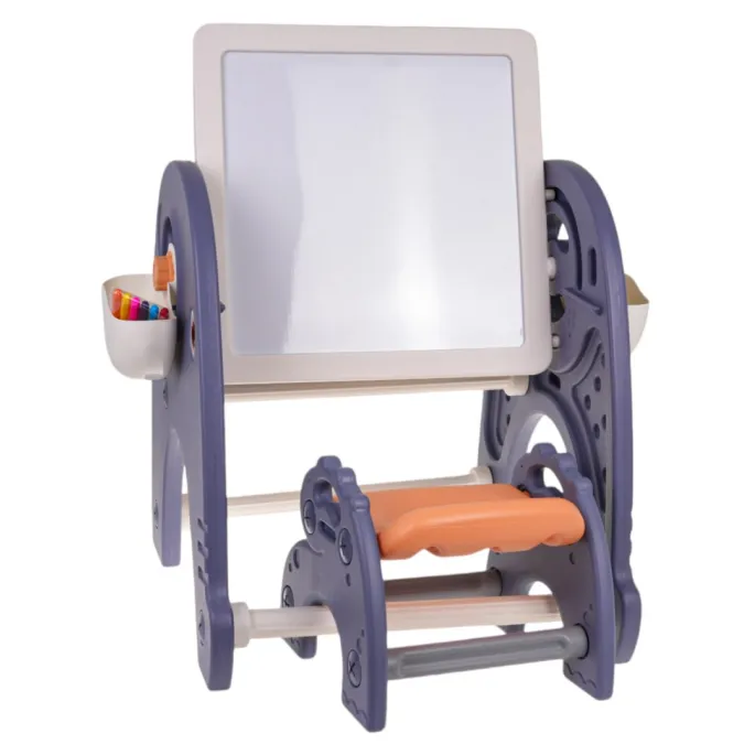 Detal regulowanej tablicy przystosowanej do rysowania i pisania