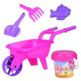 zestaw taczki z akcesoriami do piaskownicy dla dzieci