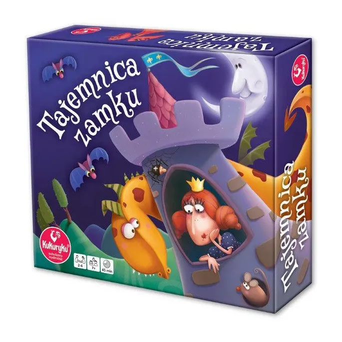Planszowa gra przygodowa Tajemnica zamku z elementami labiryntu i pionkami