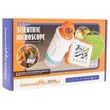 Teleskop z Kamerą – widok całego zestawu z mikroskopem i próbkami