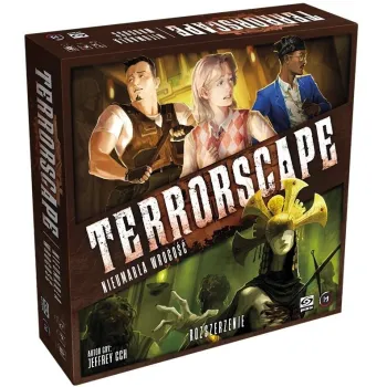 Pudełko gry Terrorscape: Nieumarła wrogość GALAKTA na tle tajemniczego grobowca
