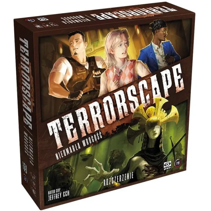Pudełko gry Terrorscape: Nieumarła wrogość GALAKTA na tle tajemniczego grobowca