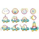 kolorowe półokręgi do układania na podstawie kameleona