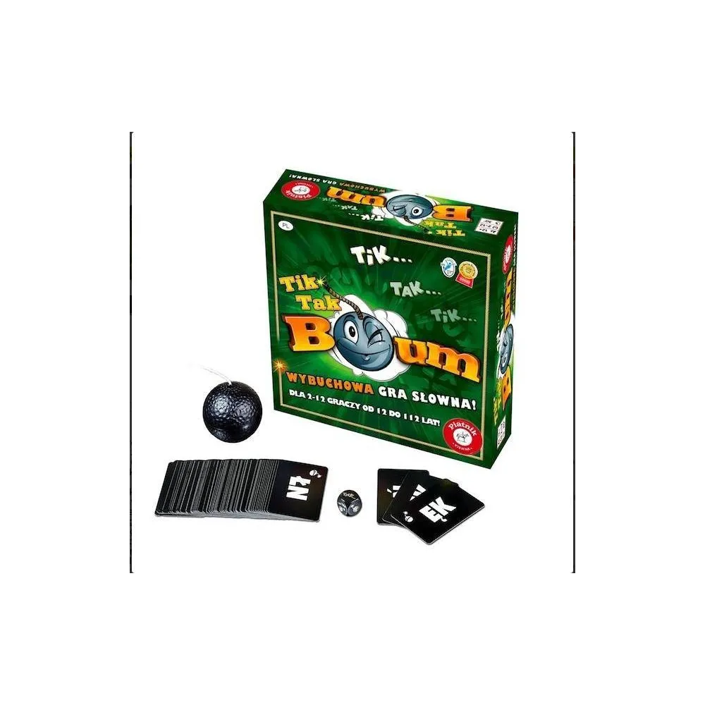 Nowe wydanie gry Tik Tak Bum PIATNIK z kartami i mechanizmem zegarowym na stole