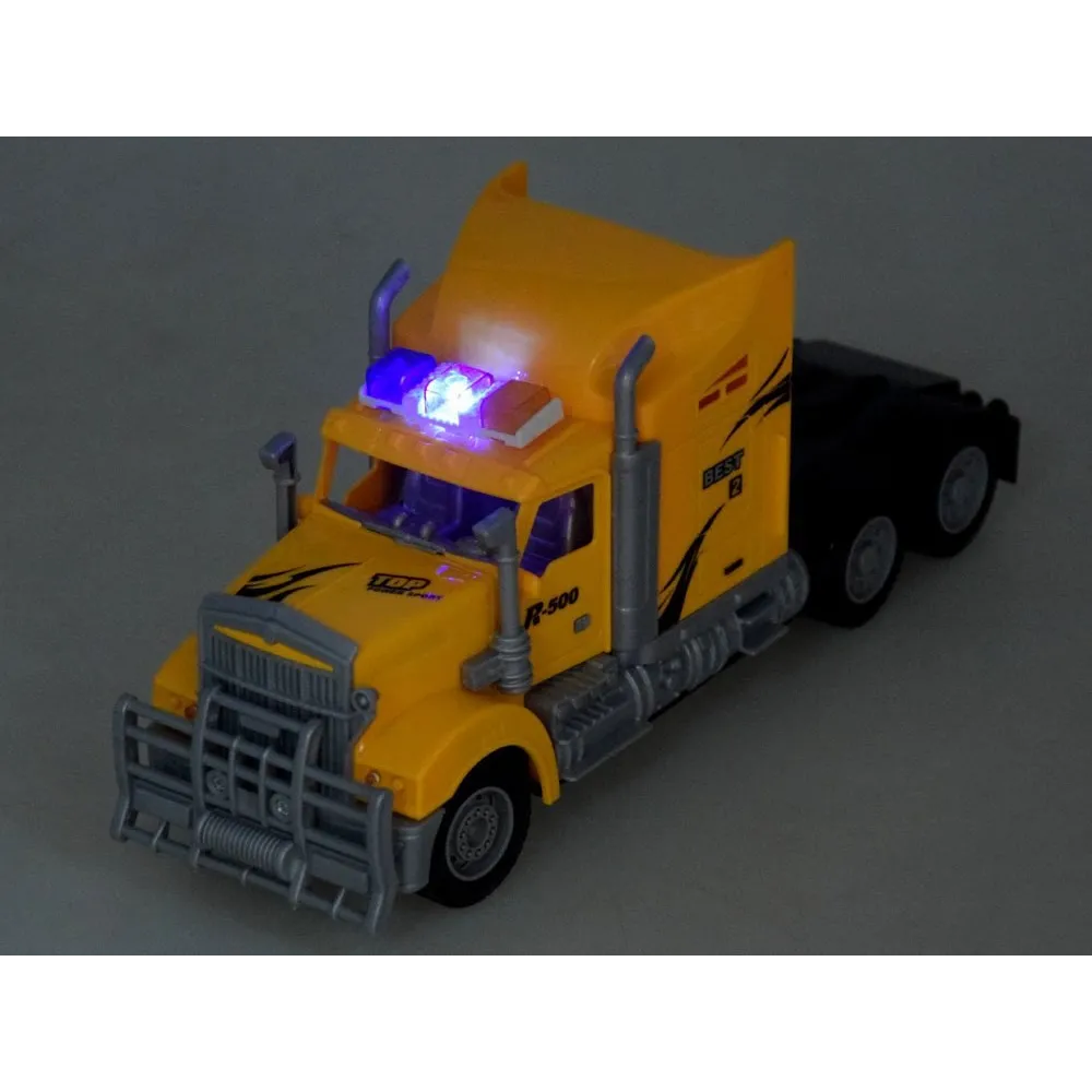 Zabawa transportowa zestawem tir laweta i traktor z przyczepą