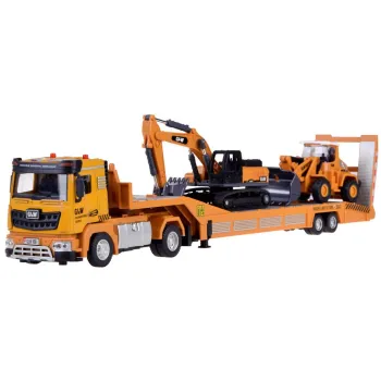 Tir Laweta Koparka i Spychacz Zestaw z dźwiękiem Małego Budowlańca ZA5008