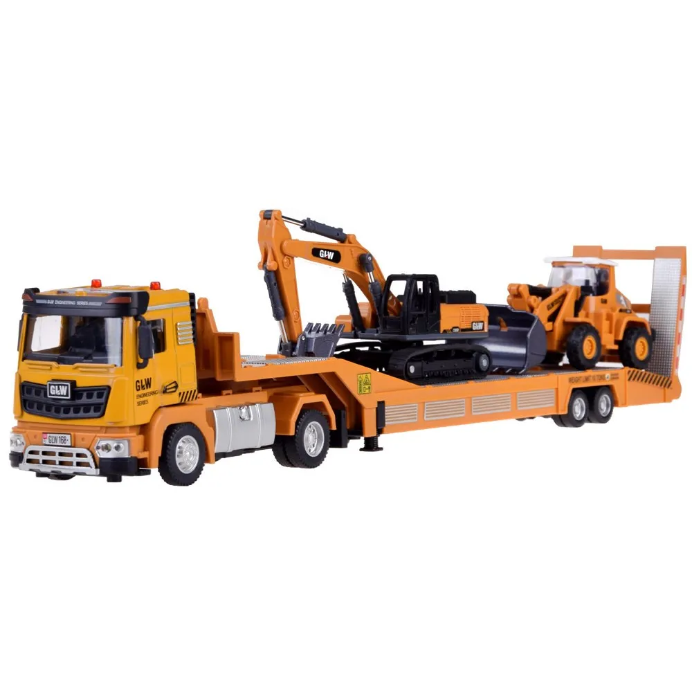 Zbliżenie na realistyczne detale koparki z metalową łyżką