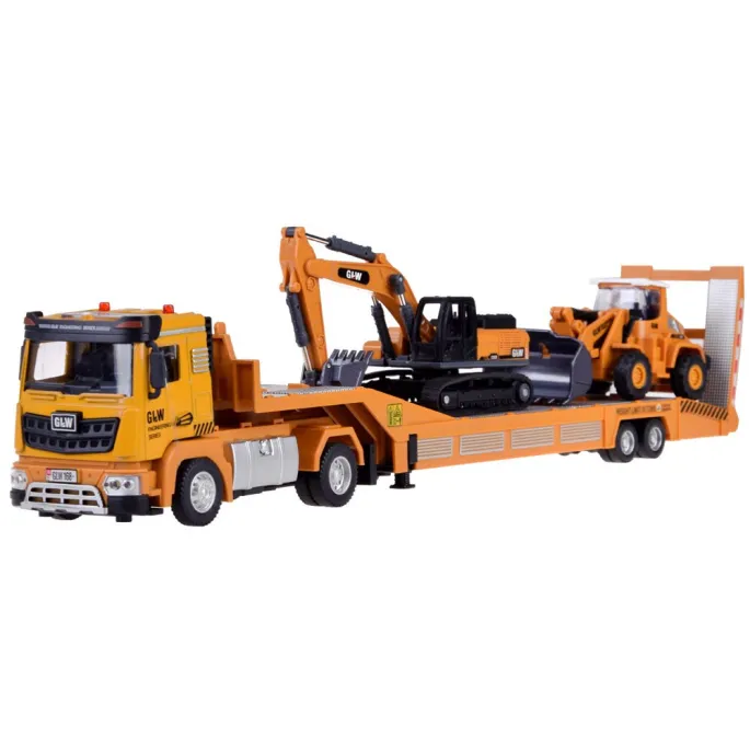 Zbliżenie na realistyczne detale koparki z metalową łyżką